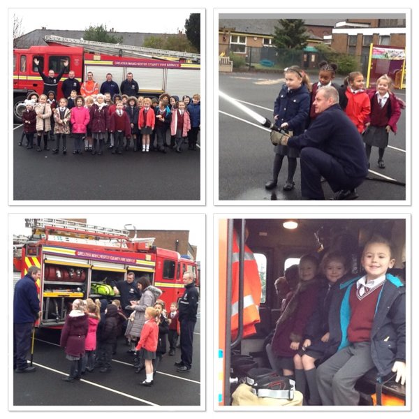 Image of A Visit from the firefighters at Stretford Fire Station. 