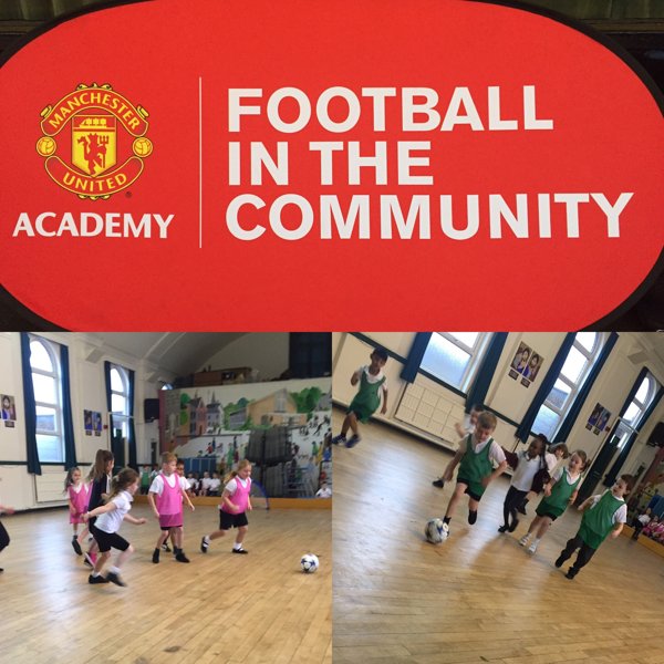 Image of Football in the community with MUFC year 1/2