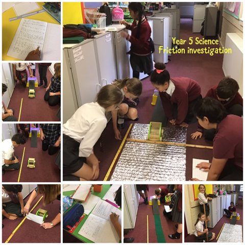 Image of Year 5’s investigation into friction