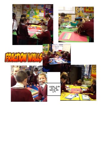 Image of Fraction Walls - Comparing fractions