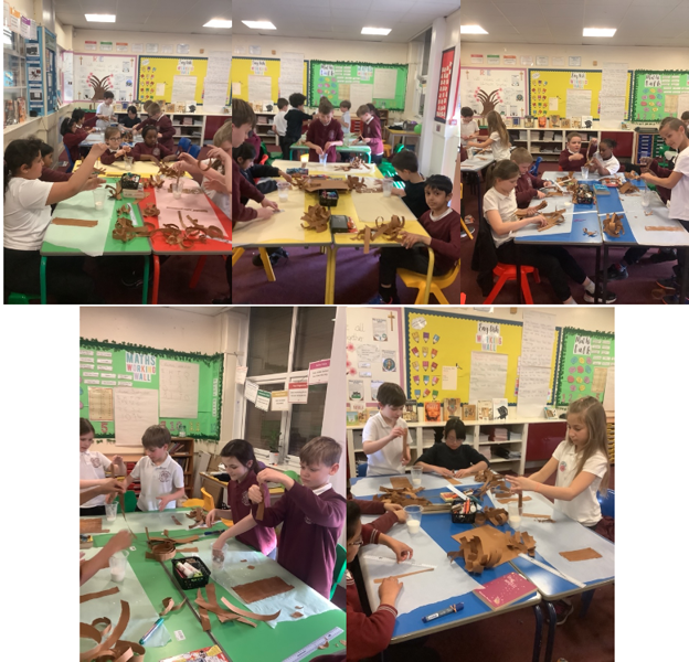 Image of Creating papyrus style paper for our Ancient Egyptian scrolls!